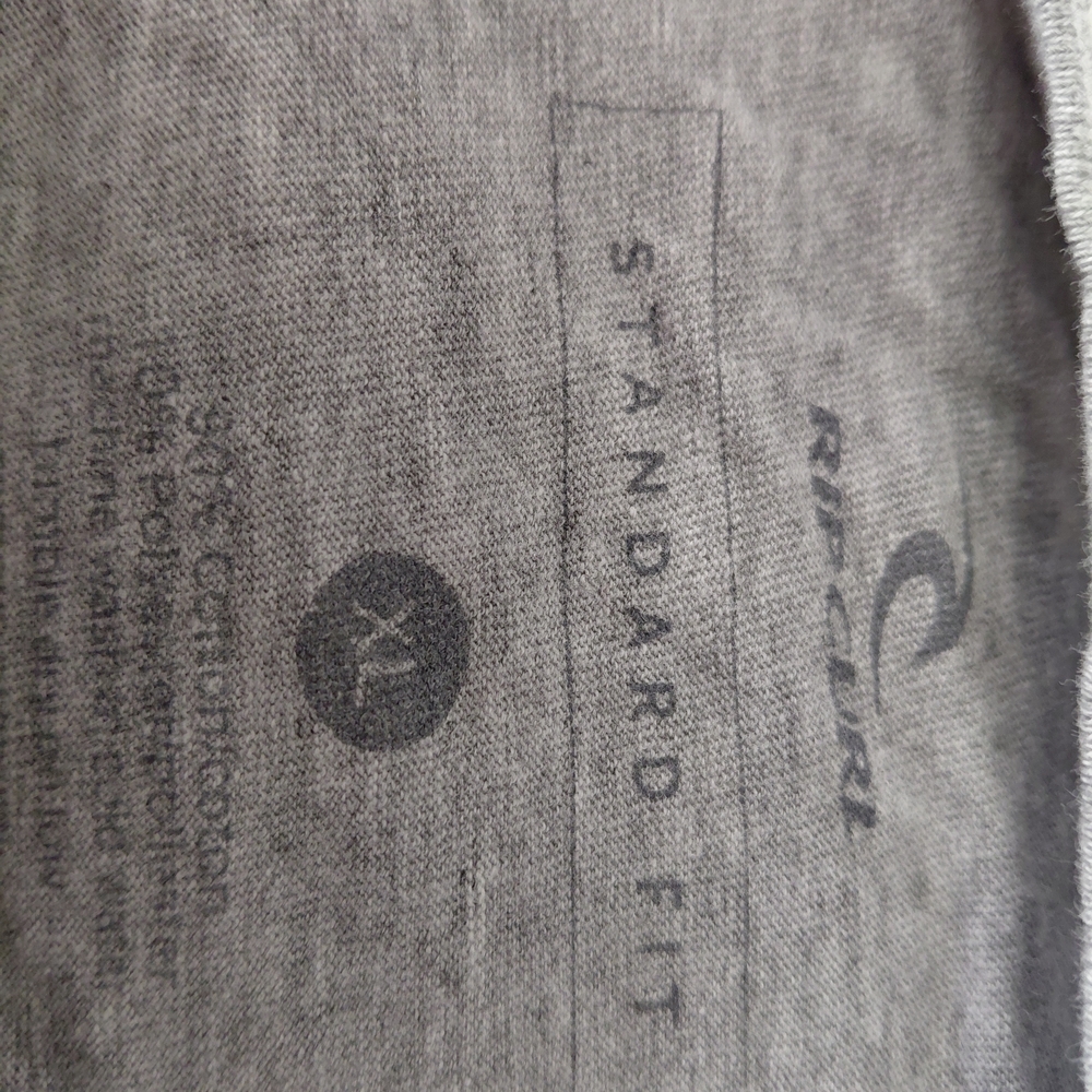 Rip Curl Light Gray Tee with Blue Logo - Picture 2 of 3